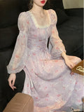 Kukombo Midi Dress Women 2023 Summer New Vintage French Corset Ruched Dresses Bodycon Elegant Evening Robe Female Slim Clothes Vestidos