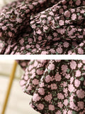 Kukombo Floral Printed Midi Dress for Women 2023 Spring Autumn Fashion Ruffled Collar Long Sleeve Belted Vintage Elegant Dresses
