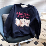 Kukombo Korean Designer Cute Streetwear Fashion Vintage Y2K Sweatshirt Winter Fleece Long Sleeve Pullover Crewneck Sweatshirt Women 2023