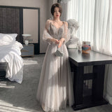 Kukombo 2022 Sexy Strapless Mesh Party Robe Ball Wedding Maxi Dress Elegant Evening Gown Prom Cocktail Dresses For Women Sundress Tunic