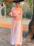 Kukombo Floral Vintage Elegant Strap Dress Women Lace France Sexy Evening Party Long Dresses Pink Sweet Princess Fairy Dress Summer 2022