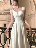 Kukombo Female Slim Clothes Summer New 2024 Korean Elegant Sleeveless Vestidos Mujer White Evening Wedding Party Midi Dress For Women