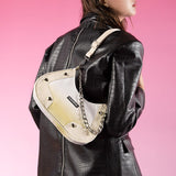 Kukombo New Crocodile Pattern Baguette Bags Underarm Shoulder Bags For Women Crossbody Bags Chain Design Luxury Handbags bolsos de mujer L32