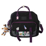 Back to school backpack Mini Canvas Teenager Girls For Female Student Patchwork Kawaii Small Rucksacks Mochila