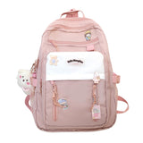 Back to school backpack Multi-Pocket Solid Color Nylon College Style Large Capacity Travel Rucksack Bags For Teenage Girl Boys