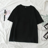 Kukombo T-Shirts Women Short Sleeve Tees O-Neck Embroidery All-Match Basic Fashion Unisex Teenagers Leisure Soft Summer Simple Clothes