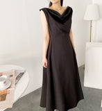 Kukombo Spring Summer Elegant Casual Midi Women's White Dress Sleeveless Sexy A-Line Party Sundress Fashion Vintage Female Clothings