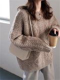 Thanksgiving Gift Winter Womens Sweaters Fall  Women Clothing Knitted Loose Sweater Knitting Wool Oversize Pullover Woman Sweaters Girls Thick