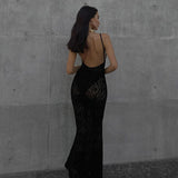 Cyber Monday Sales Summer Zebra Pattern Print Sexy Clubwear Sleeveless Long Dress Mesh See Through Backless Mermaid Black Dresses For Women Clothes