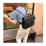 Kukombo Back to school  Korean Preppy Style Student School Bag Pu Leather Female Messenger Bags Vintage Multifunctional Women Shoulder Bag Ladies Totes