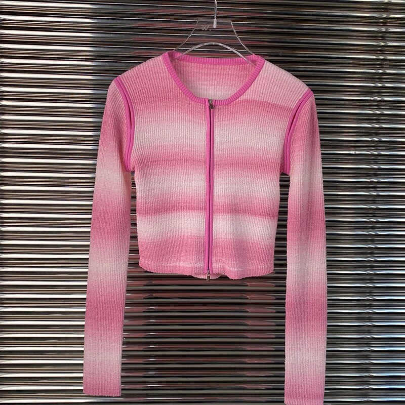 Kukombo 2023 Autumn New Women's Fashion Outside The Tower Cardigan Top Senior Sense Of Pink Sweater Coat Fall Coat