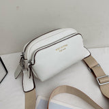 Back To College 2023 Vintage Double Layer Quality PU Leather Crossbody Sling Bags For Woman Fashion Small Shoulder Purses And Handbags Long Belt
