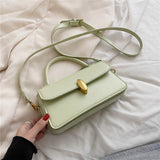 Kukombo Back to school Spring Short Handle Small Tote Women Handbags Brand Designer Solid Color Lock Flap Ladies Shoulder Crossbody Bags