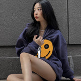 Kukombo Halloween Skull Print Hoodie Cyber Y2k Tops Long Sleeve Oversize Graphic Sweatshirt For Women Gothic Clothes Streetwear P98-DZ40