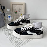 Kukombo Graduation Gift Big Sale  Japanese White Platform Flat Women's Sneakers Spring 2022 New Sports Canvas Vulcanize Casual Shoes Korean Tennis Running