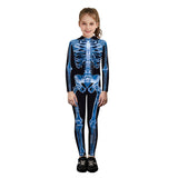 Kukombo Halloween Children Jumpsuit Skeleton Muscle Viscera Halloween New Creative Printing Kids Performance Cosplay Horror Costume Scary Bodysuit