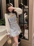 Kukombo Lace Japanese Sweet Lolita Dress Women Bow Pink Kawaii Party Mini Dresses Female Blue Princess Korean Fashion Dresse Winter 2022