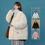 Parker Women New Winter Pink Corduroy Oversize Niche Design Sense Of American Loose Casual Coat Cotton Jacket