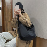 Kukombo Women's Bag Casual Large Capacity Tote Handbags Nylon Hobo Women Shoulder Bags Solid Wild Shopper Female Travel Crossbody Bags