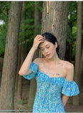 Kukombo Vintage Floral Midi Dress Women Casual Sexy Backless Korean Party Dresses Female Fashion Holiday Evening Beach Dress 2022 Summer