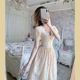 Kukombo Hstar Strawberries Printed A-Line Short Sleeve Sexy Dress Retro Clothes Female Women Clothing Harajuku Traf Женское Платье Robe