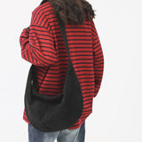 Back To College 2023 Fashion Corduroy Ladies Bag Solid Color Shoulder Bag Large Capacity Female Messenger Bag Casual Shopping Bags Women