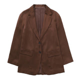 Kukombo Spring Women Fashion With Buttons Long Sleeves Tweed Jacket Vintage Long Sleeves Pockets Coat Female Outerwear Chic Top