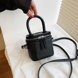 Back To College 2023 Luxury Mini Box PU Leather Sling Crossbody Bag With Short Handle For Woman Cute Phone Shoulder Handbag Kawaii Totes Tiny