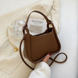 Back To College 2023 Spring Trendy Small PU Leather Women's Designer Handbag Luxury Brand Underarm Shoulder Crossbody Bags Kawaii Cute Totes
