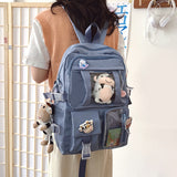 Back to school backpack Waterproof Nylon Female Schoolbag College Lady Laptop Backpacks Kawaii Girl Travel Book Bags Cute Large Capacity