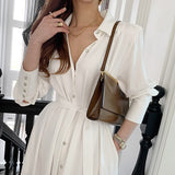 Kukombo Pink Chic Elegant Long Dress Woman With Sashes Single-Breasted White Vestido Woman Clothing Korean Vintage OL Dresses Female