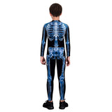 Kukombo Halloween Children Jumpsuit Skeleton Muscle Viscera Halloween New Creative Printing Kids Performance Cosplay Horror Costume Scary Bodysuit