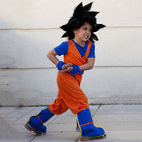 Kukombo Halloween japanese Anime Goku Cosplay Costume Kids Boys Girls Tops Pants Boots Sets Sun Wukong Halloween Party Carnival Fancy Clothes