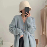 Thanksgiving Gift Winter Women Sweater Knitted Cardigan Oversize Girls Sweater Woman Cashmere Pullover Tops Long Sleeve Maxi Vintage Y2k Thick