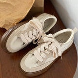 Kukombo Graduation Gift Big Sale  2022 New Spring Brown Platform Sports Korean Women's Sneakers Flat Canvas Casual Vulcanize Shoes Tennis Basket Running