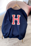 Kukombo Long Sleeve Korean Fashion Style Streetwear Oversized Winter Autumn Warm Fleece Graphic Pullover Crewneck Sweatshirt Women 2023