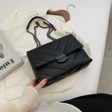 Back To College 2023 Embroidery Thread Small PU Leather Crossbody Bags For Women Hit Trend Women's Branded Trending Shoulder Handbags