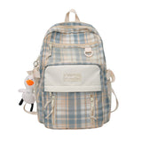 Back to school backpack Cute Girl Lattice Travel Bag Fashion Lady Kawaii Book Trendy College Cool Female Plaid Laptop Bag