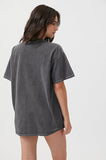 Kukombo Streetwear Print Oversized Black Gray Tshirt Women Summer O Neck Short Sleeve Tops Casual Loose Ladies Tee