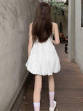 Kukombo Dress Women All-Match Above Knee Sexy Summer BF Spaghetti Strap Streetwear Folds Платье Traf Vestidos Elegantes Para Mujer Robe