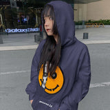 Kukombo Halloween Skull Print Hoodie Cyber Y2k Tops Long Sleeve Oversize Graphic Sweatshirt For Women Gothic Clothes Streetwear P98-DZ40