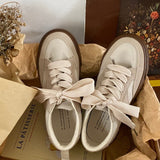 Kukombo Graduation Gift Big Sale  2022 New Spring Brown Platform Sports Korean Women's Sneakers Flat Canvas Casual Vulcanize Shoes Tennis Basket Running