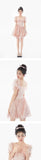 Kukombo  French Elegant Short Party Dress Evening Women Sweet Fairy Vintage Mini Dress Lolita Kawaii Clothing 2022 Summer Korean Style