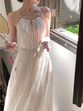 Kukombo Fashion New Women Summer Halter Casual A-Line Dress Sleeveless One Pieces Slim Party Beach Robe Female Club Vestidos Clothes