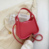 Back To College 2023 Spring Trendy Small PU Leather Women's Designer Handbag Luxury Brand Underarm Shoulder Crossbody Bags Kawaii Cute Totes