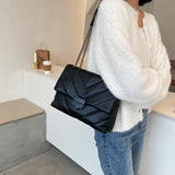 Back To College 2023 Embroidery Thread Small PU Leather Crossbody Bags For Women Hit Trend Women's Branded Trending Shoulder Handbags