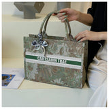 Fashion Stripe Large-Capacity Denim Totes Bag Shoulder Bags For Women Vintage Design Luxury Handbags Women Crossbody Bag Women K44