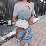Back To College 2023 Vintage Double Layer Quality PU Leather Crossbody Sling Bags For Woman Fashion Small Shoulder Purses And Handbags Long Belt