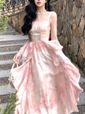 Kukombo Midi Halter Dress Women Elegant Summer 2023 New Sleeveless Fashion Evening Party Ladies Vestidos Vintage French Female Clothes