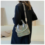 Fashion Stripe Large-Capacity Denim Totes Bag Shoulder Bags For Women Vintage Design Luxury Handbags Women Crossbody Bag Women K44
